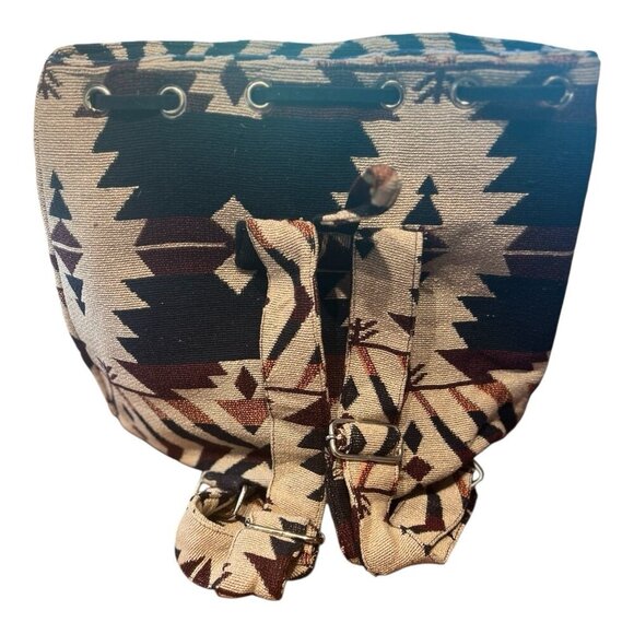 Raj Hedda Woven Backpack Bag Aztec Indian Boho Laptop Bag Day Pack NWOT - Picture 2 of 8